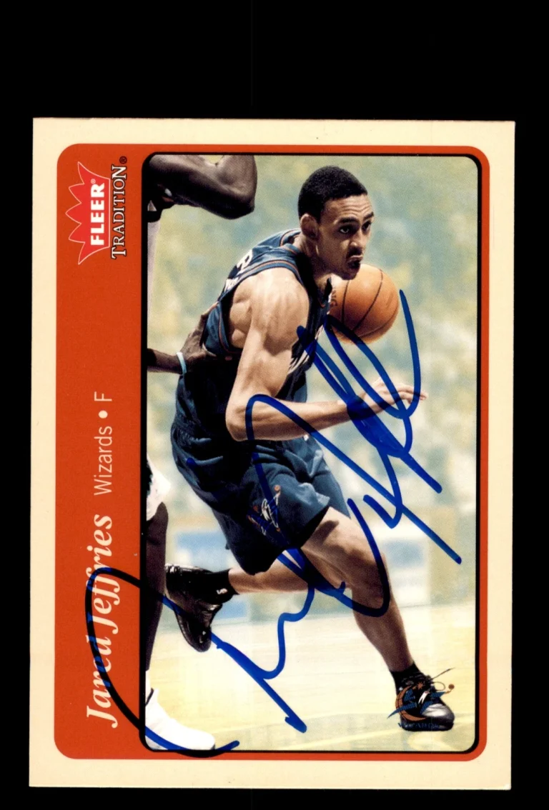 Signed Basketball Card Auto Jared Jeffries 2004-05 Fleer Tradition #99 Wizards