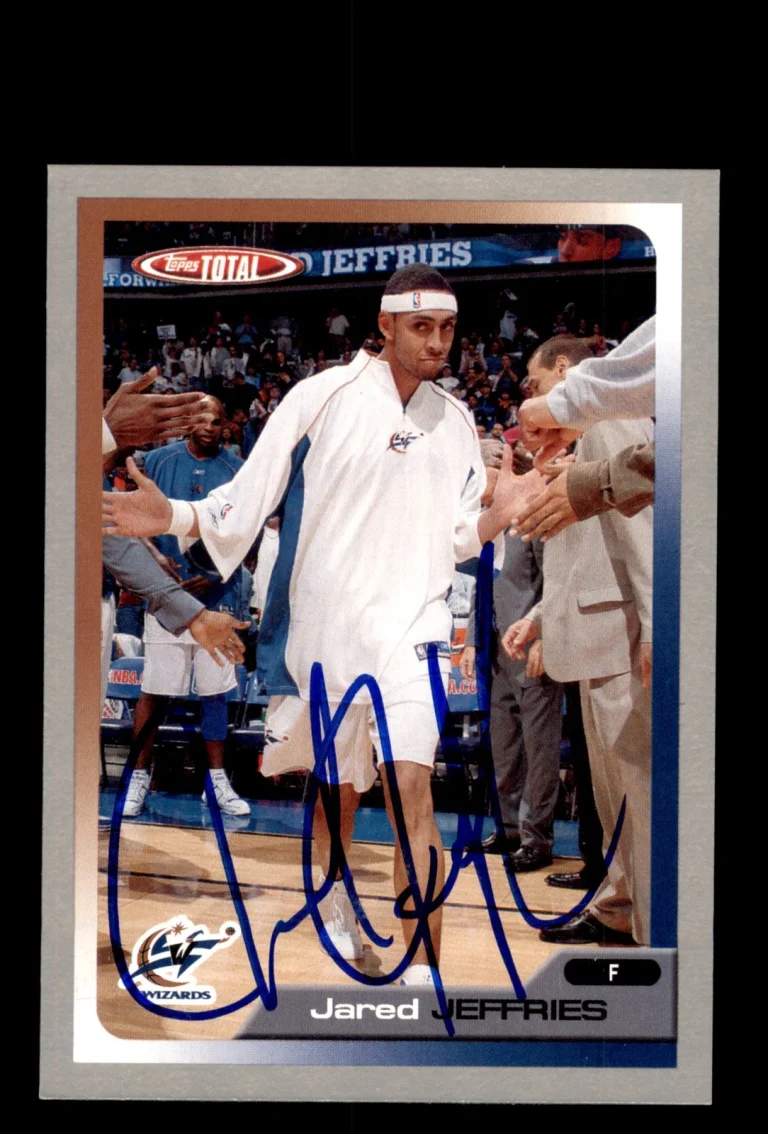 Signed Basketball Card Auto Jared Jeffries 2005-06 Topps Total #106 Silver