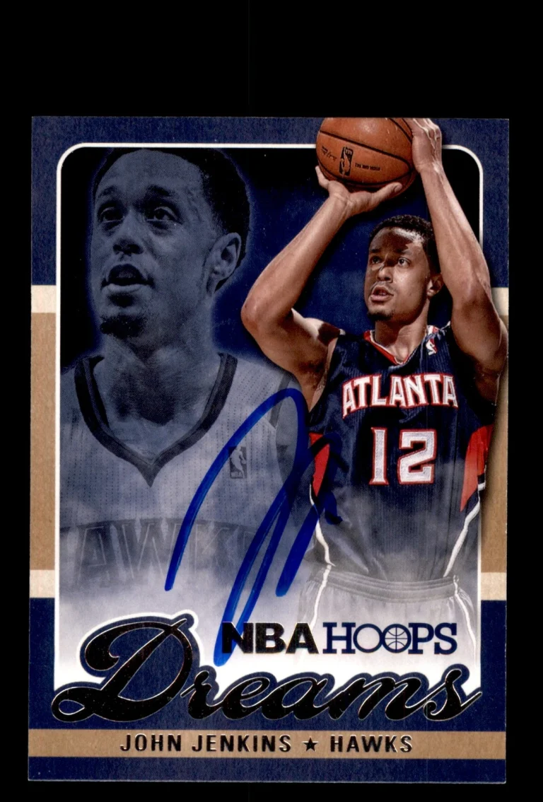 Signed Basketball Card Auto John Jenkins 2013-14 Hoops #12 Atlanta Hawks