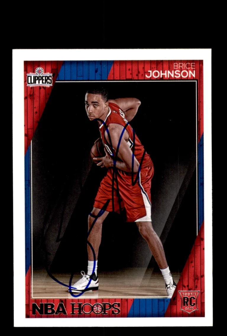 Signed Basketball Card Auto Brice Johnson 2016-17 Hoops #282 LA Clippers