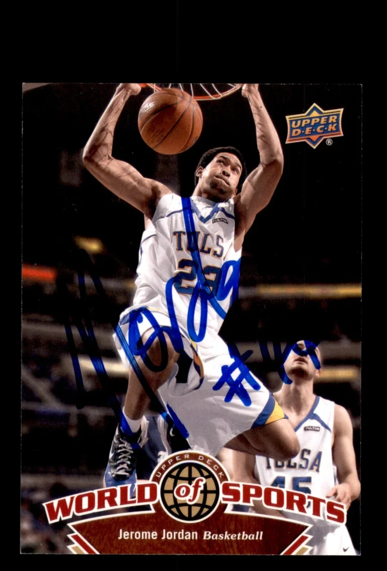 Signed Basketball Card Auto Jerome Jordan 2010 Upper Deck World of Sports #35