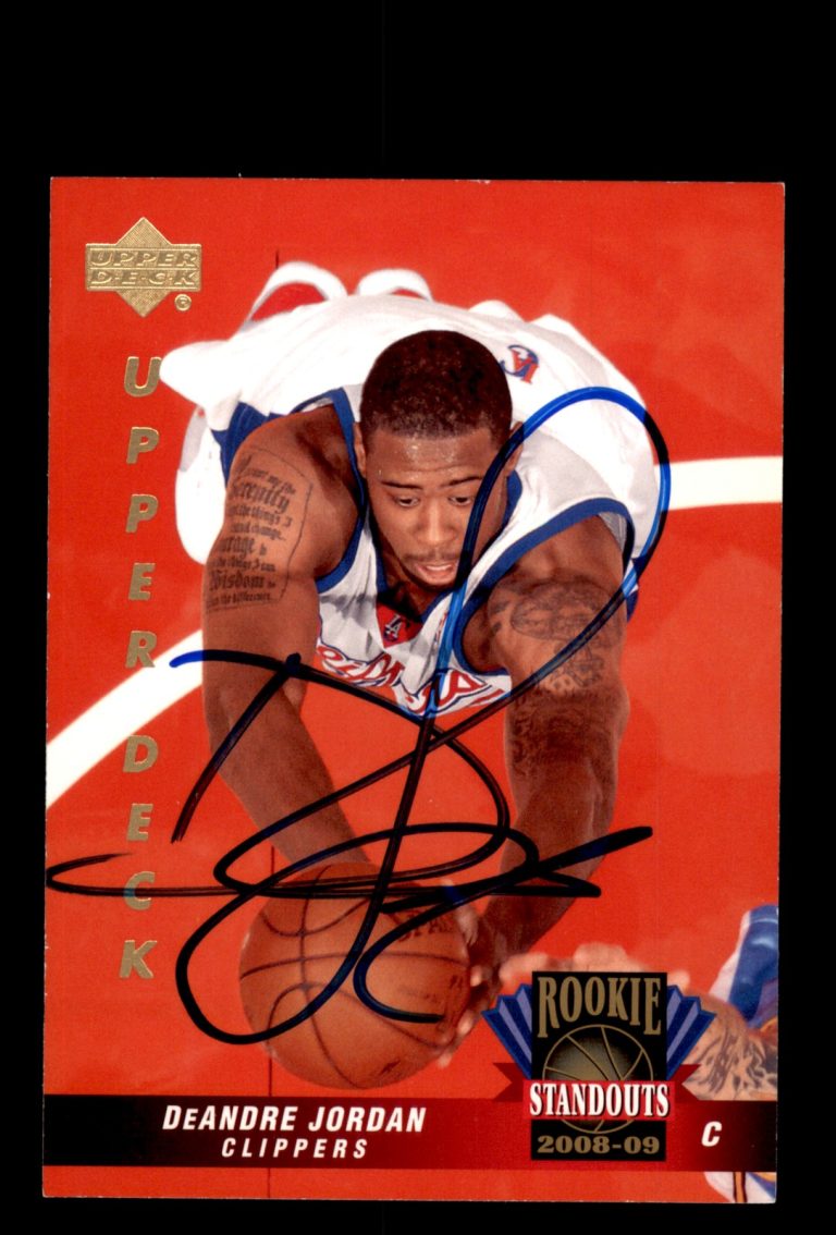 Signed Basketball Card Auto DeAndre Jordan 2008-09 Upper Deck Lineage #RS-42
