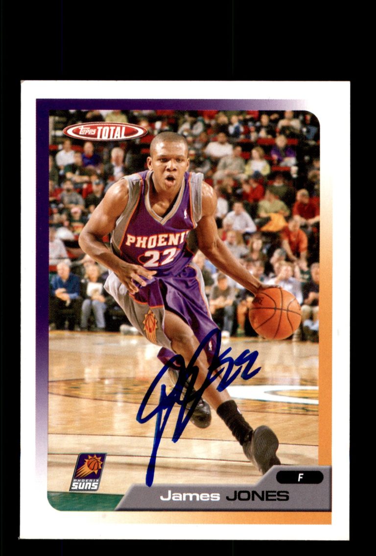 Signed Basketball Card Auto James Jones 2005-06 Topps Total #260 Phoenix Suns
