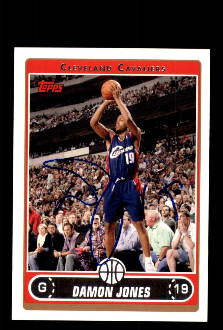 Signed Basketball Card Auto Damon Jones 2006-07 Topps #208 Cleveland Cavaliers