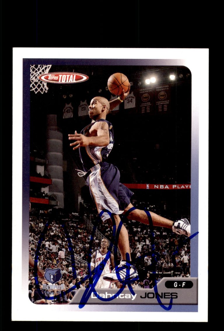 Signed Basketball Card Auto Dahntay Jones 2005-06 Topps Total #140 Grizzlies
