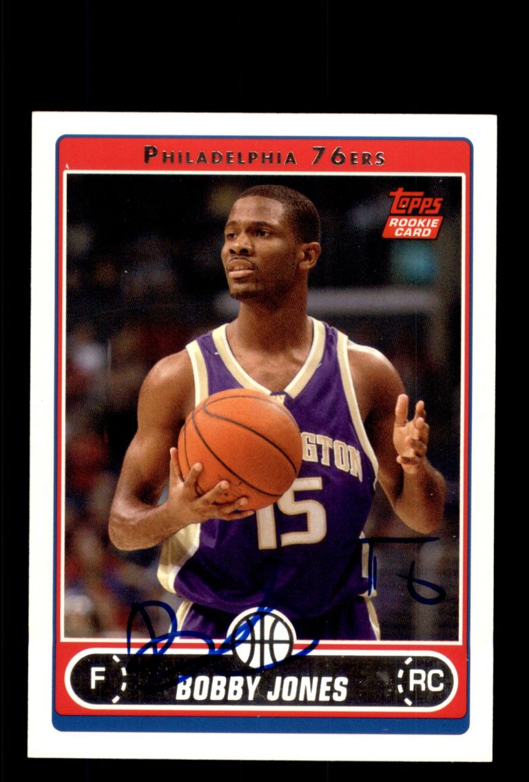 Signed Basketball Card Auto Bobby Jones 2006-07 Topps #262 Philadelphia 76ers