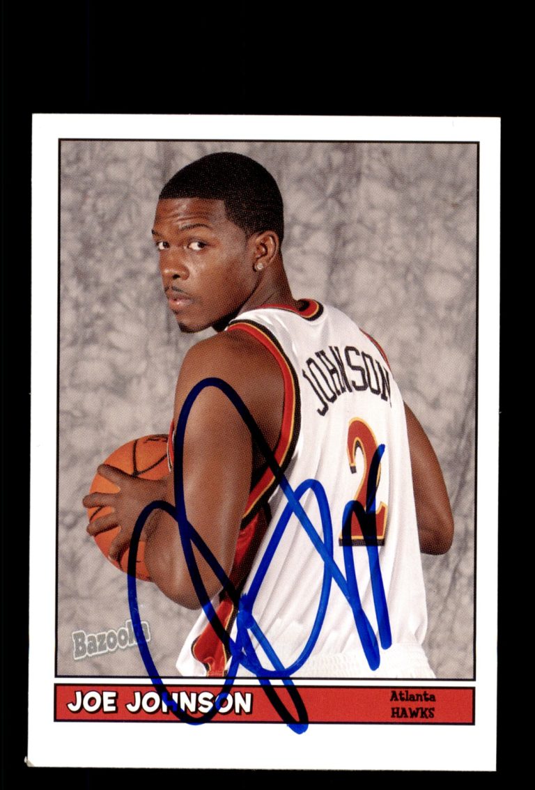 Signed Basketball Card Auto Joe Johnson 2005-06 Bazooka #15 Atlanta Hawks