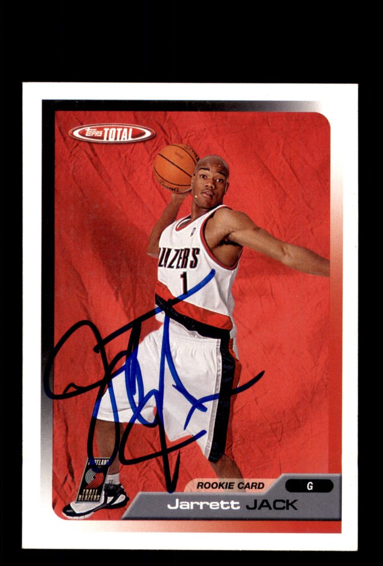 Signed Basketball Card Auto Jarrett Jack 2005-06 Topps Total #276 Trail Blazers