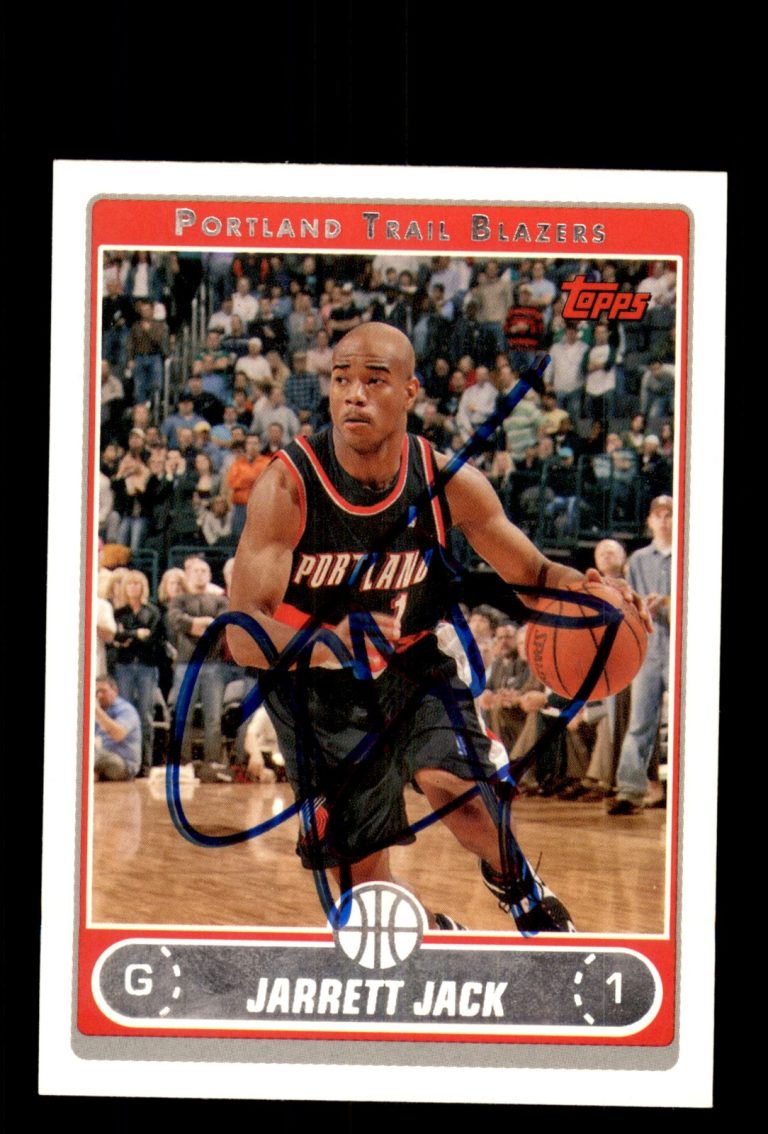 Signed Basketball Card Auto Jarrett Jack 2006-07 Topps #214 Trail Blazers