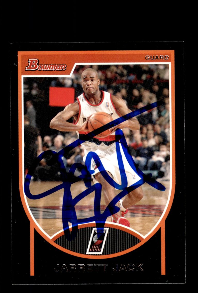 Signed Basketball Card Auto Jarrett Jack 2007-08 Bowman #83 Trail Blazers
