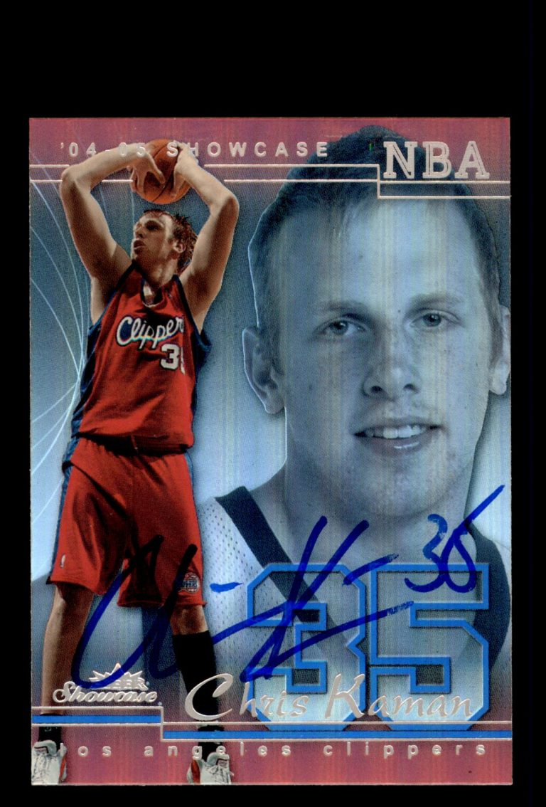 Signed Basketball Card Auto Chris Kaman 2004-05 Fleer Showcase #52 Clippers