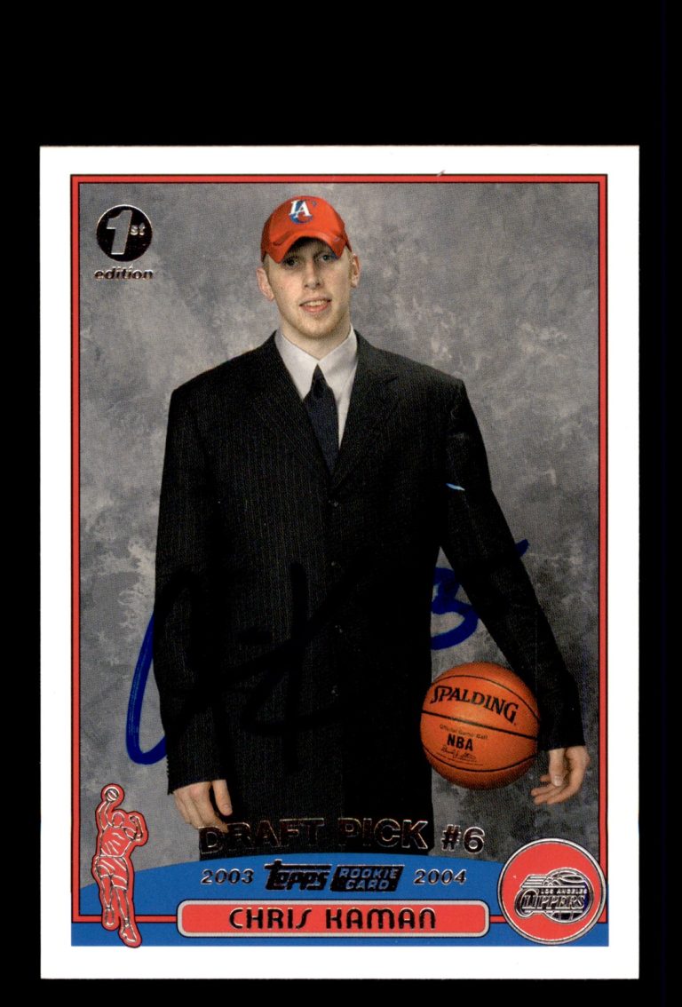 Signed Basketball Card Auto Chris Kaman 2003-04 Topps 1st Ed. #226 LA Clippers