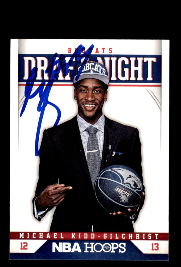 Signed Basketball Card Auto Michael Kidd-Gilchrist 2012-13 Hoops #2 Bobcats