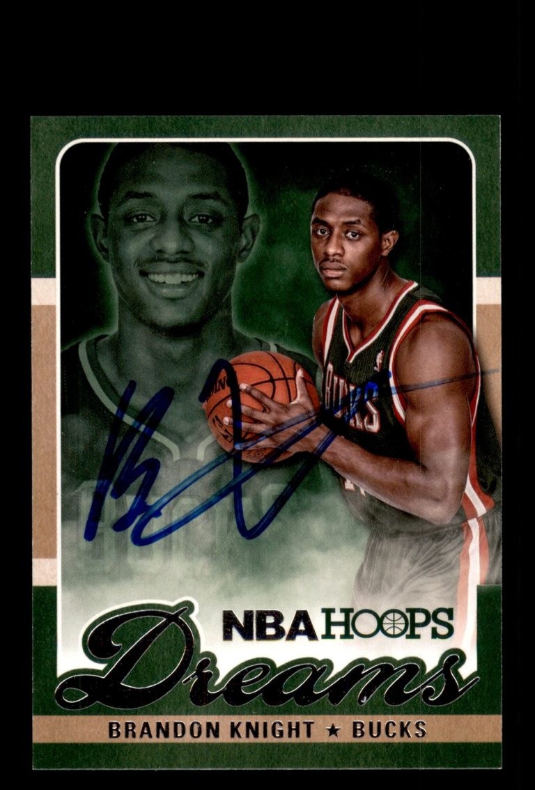 Signed Basketball Card Auto Brandon Knight 2013-14 Hoops #7 Milwaukee Bucks