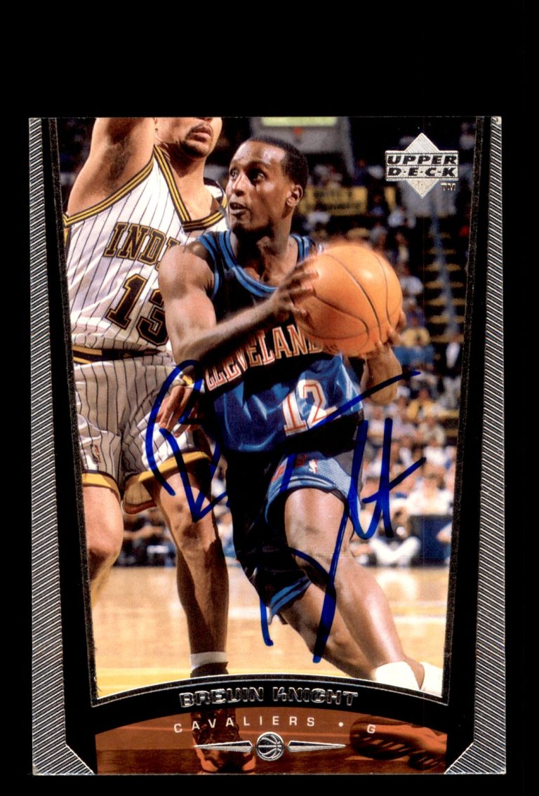 Signed Basketball Card Auto Brevin Knight 1998-99 Upper Deck #216 Cavaliers