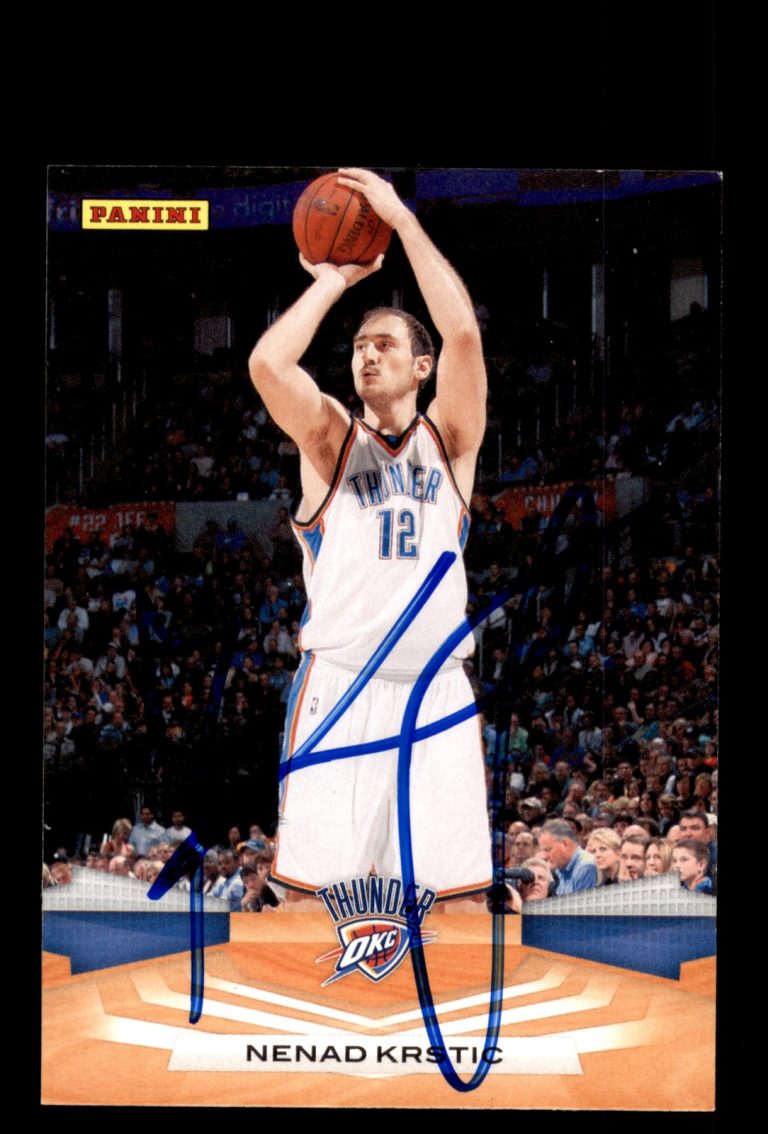 Signed Basketball Card Auto Nenad Krstic 2009-10 Panini #232 OKC Thunder