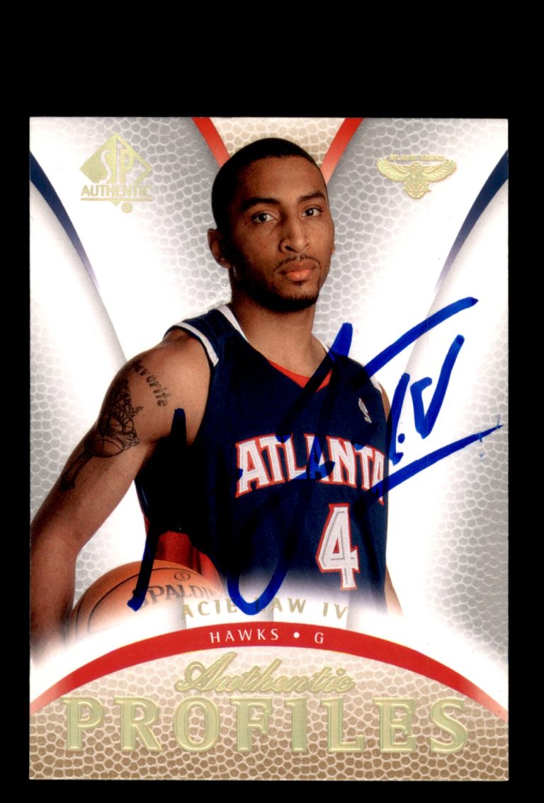Signed Basketball Card Auto Acie Law IV 2007-08 SP Authentic #AP-1 Hawks