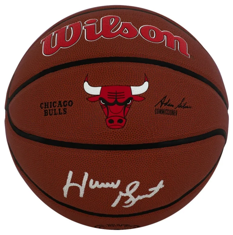 Horace Grant Signed Wilson Chicago Bulls Logo NBA Basketball - (SCHWARTZ COA)