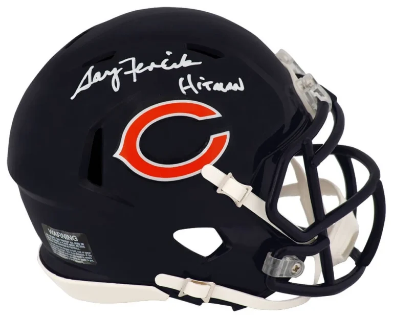 Gary Fencik Signed Bears Riddell Speed Mini Helmet w/Hitman - (SCHWARTZ COA)