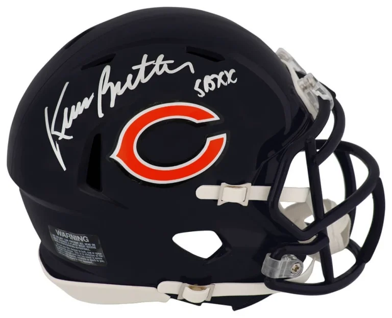 Kevin Butler Signed Bears Riddell Speed Mini Helmet w/SB XX - (SCHWARTZ COA)