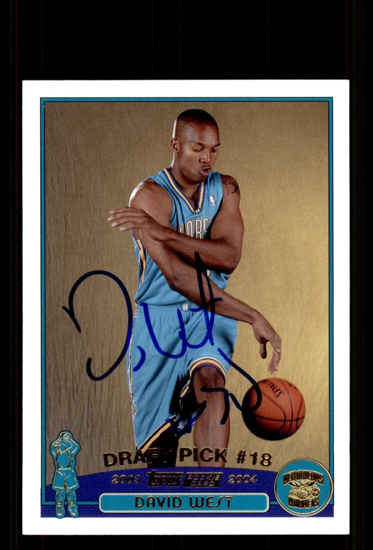 Signed Basketball Card Auto David West 2003-04 Topps #238 Hornets