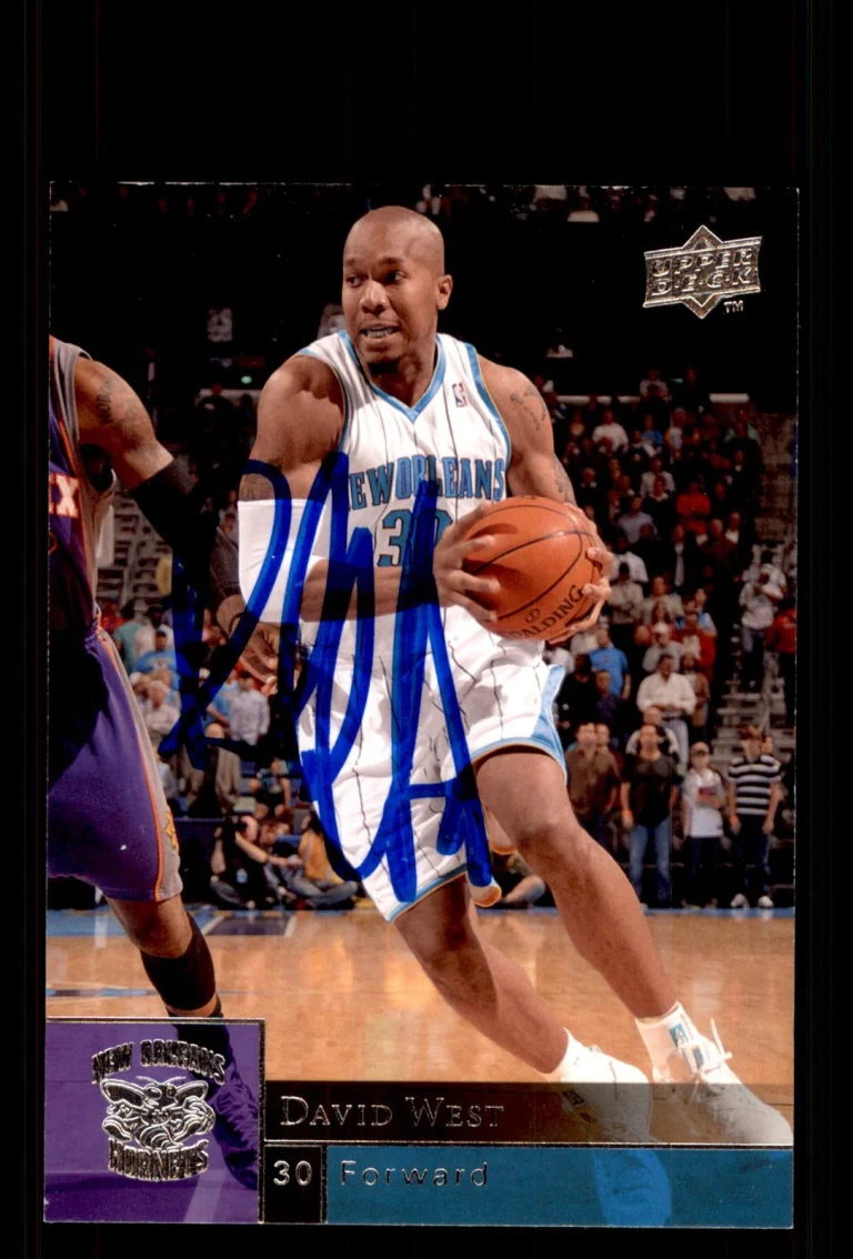 Signed Basketball Card Auto David West 2009-10 Upper Deck #123 Hornets