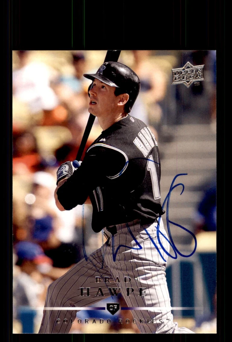 Signed Baseball Card Auto Brad Hawpe 2008 Upper Deck #249 Colorado Rockies