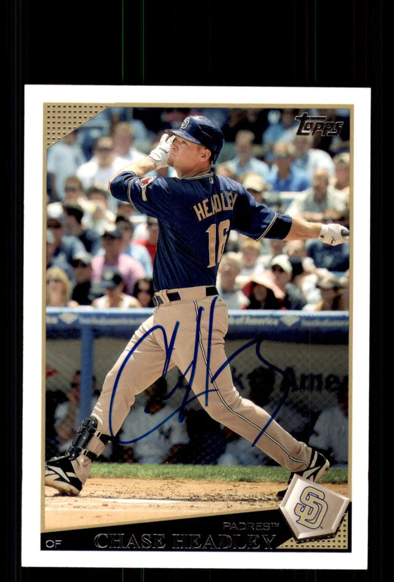 Signed Baseball Card Auto Chase Headley 2009 Topps #243 San Diego Padres