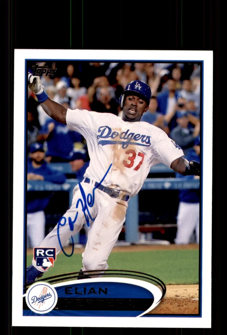 Signed Baseball Card Auto Elian Herrera 2012 Topps Update #US38 Dodgers