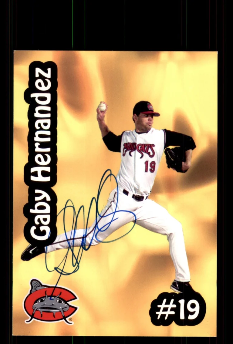 Signed Baseball Card Auto Gaby Hernandez 2007 Carolina Mudcats MILB