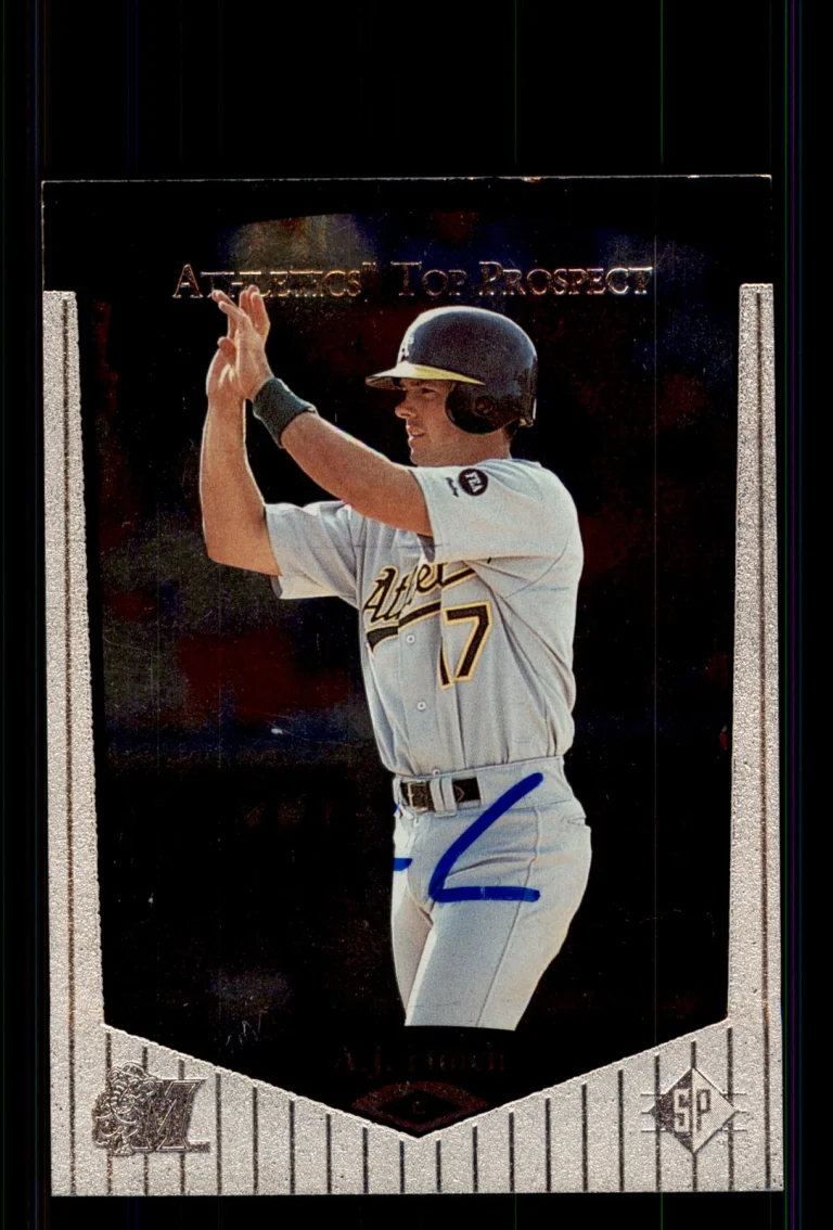 Signed Baseball Card Auto A.J. Hinch 1998 SP Top Prospects #92