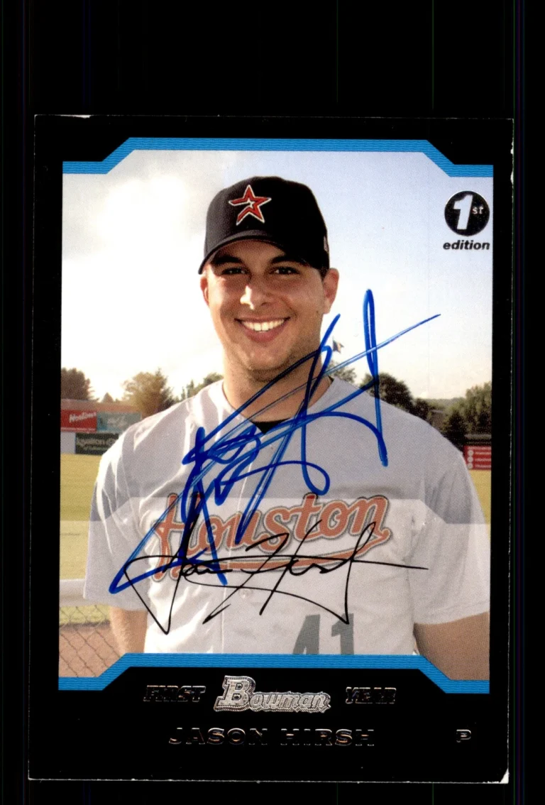 Signed Baseball Card Auto Jason Hirsh 2004 Bowman #292 Astros 1st Ed.
