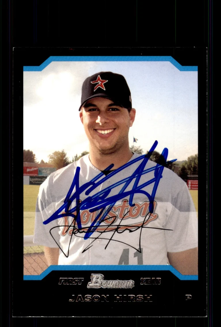 Signed Baseball Card Auto Jason Hirsh 2004 Bowman #292 Houston Astros