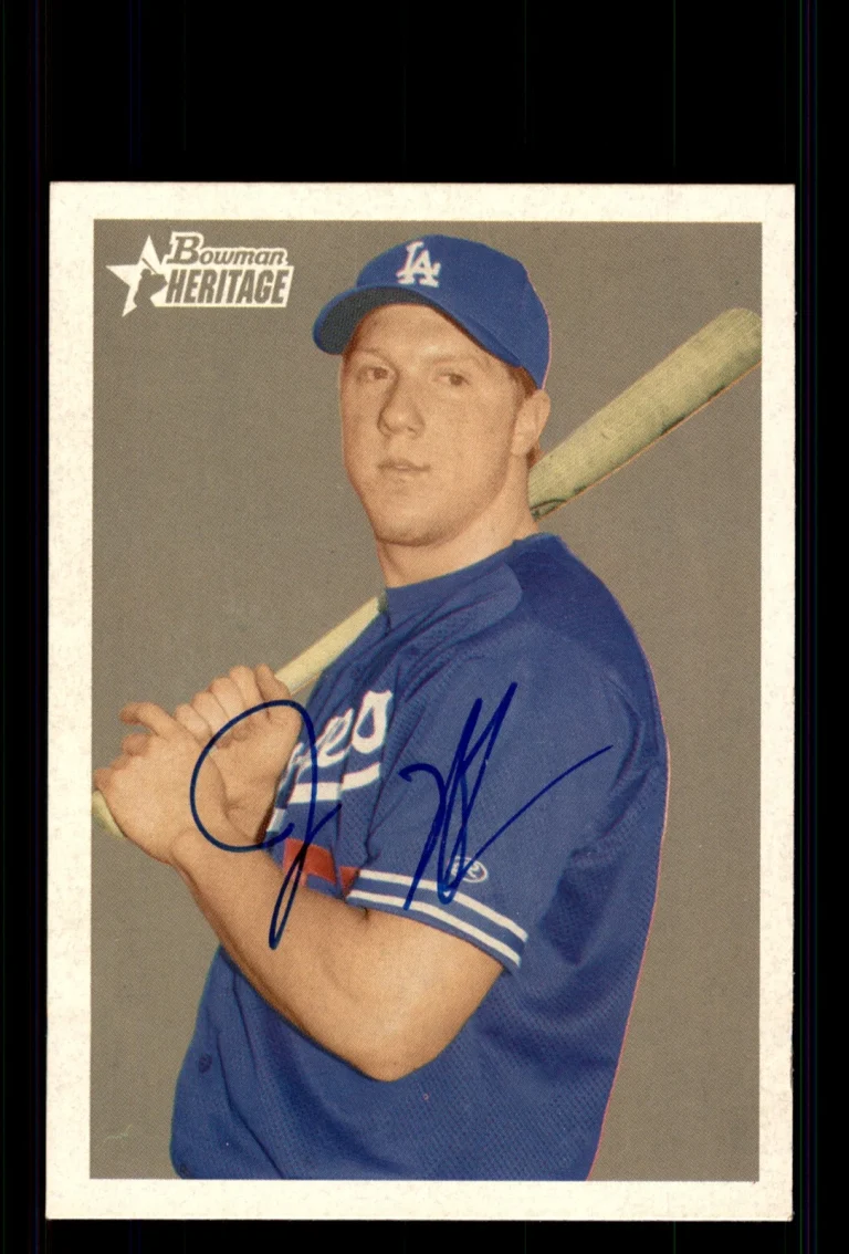 Signed Baseball Card Auto Jamie Hoffmann 2006 Bowman Heritage #BHP61 Dodgers
