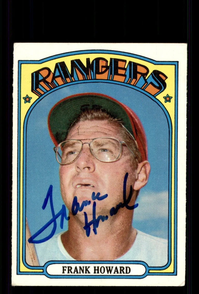 Signed Baseball Card Auto Frank Howard 1972 Topps #350 Texas Rangers