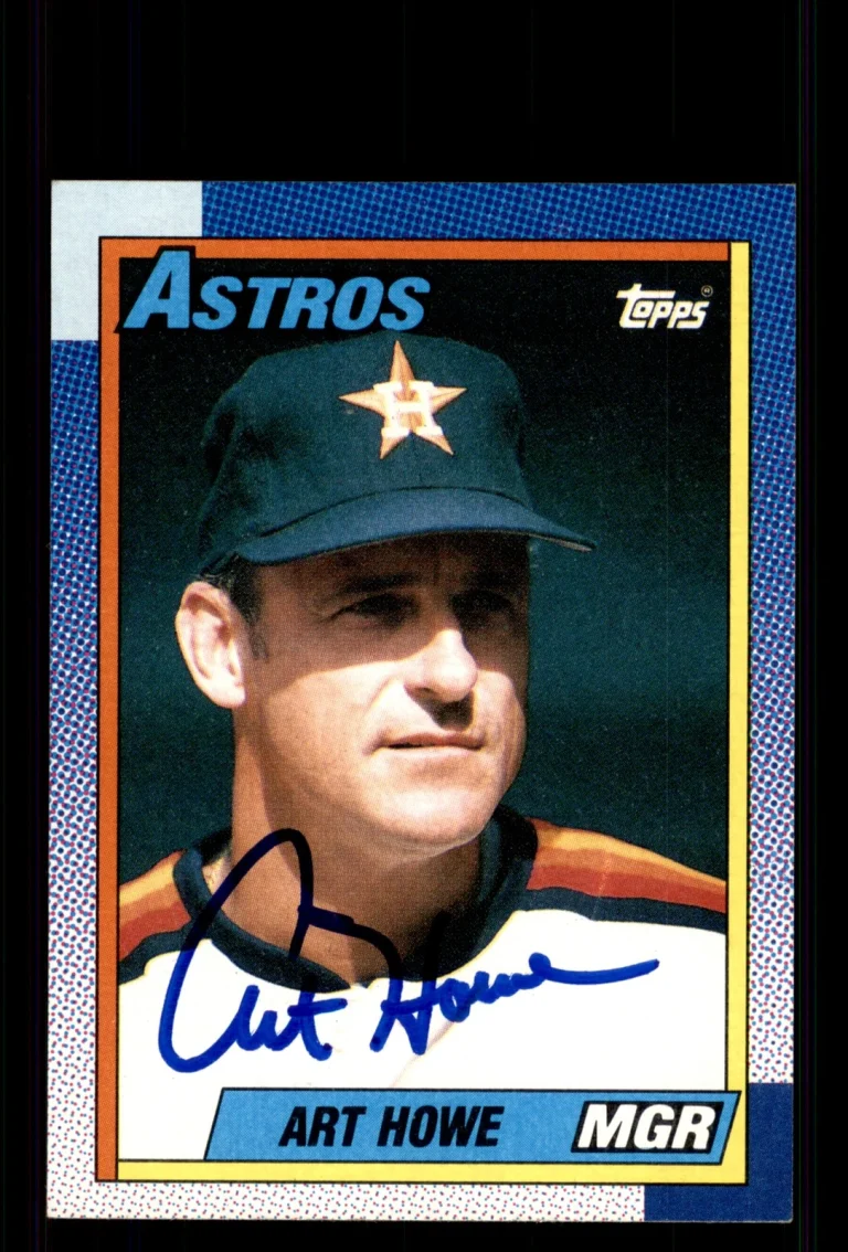 Signed Baseball Card Auto Art Howe 1990 Topps #579 Houston Astros