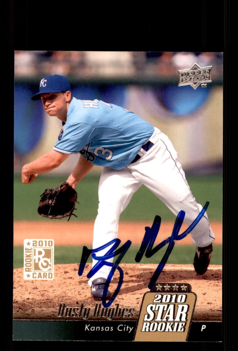 Signed Baseball Card Auto Dusty Hughes 2010 Upper Deck #27 Kansas City Royals