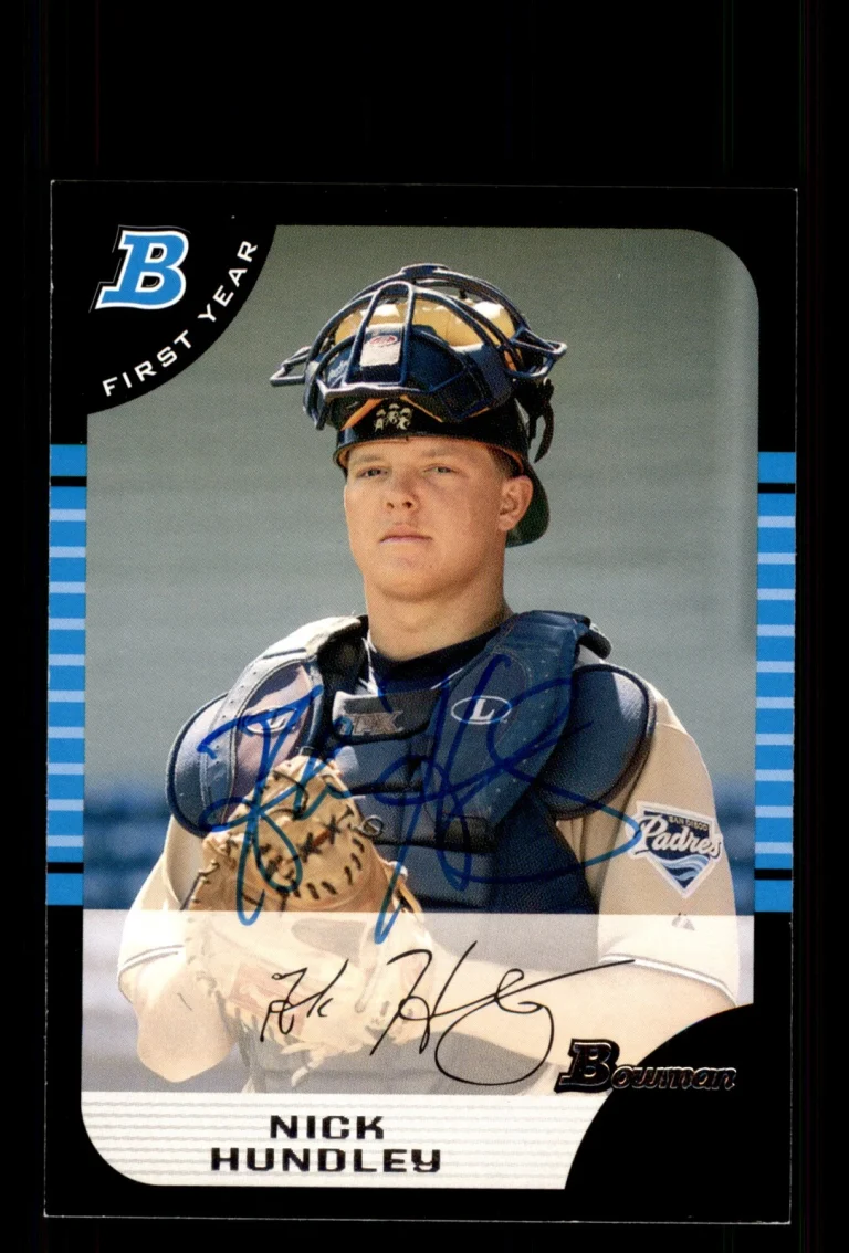 Signed Baseball Card Auto Nick Hundley 2005 Bowman #BDP90 Padres