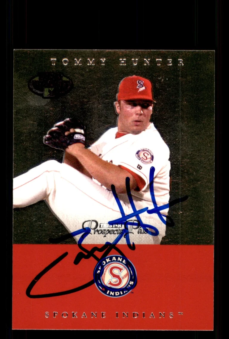 Signed Baseball Card Auto Tommy Hunter 2007 TriStar Prospects Plus #55 Indians