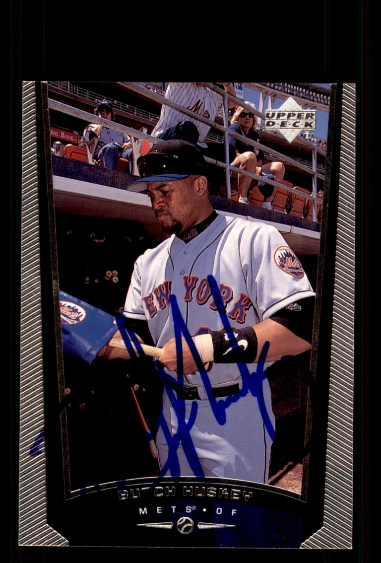 Signed Baseball Card Auto Butch Huskey 1999 Upper Deck #147 Mets