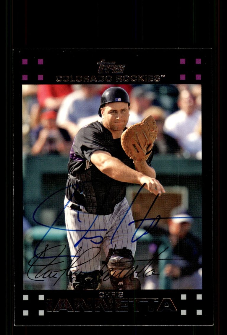 Signed Baseball Card Auto Chris Iannetta 2007 Topps #354 Colorado Rockies