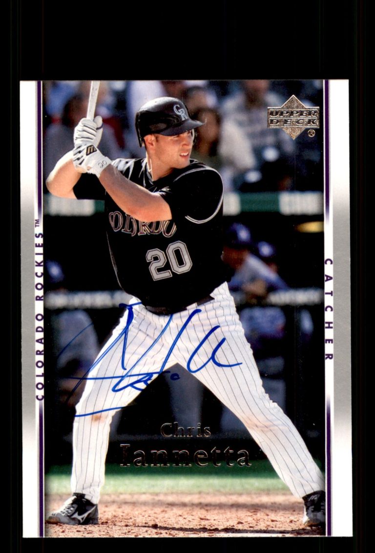 Signed Baseball Card Auto Chris Iannetta 2007 Upper Deck #671 Colorado Rockies