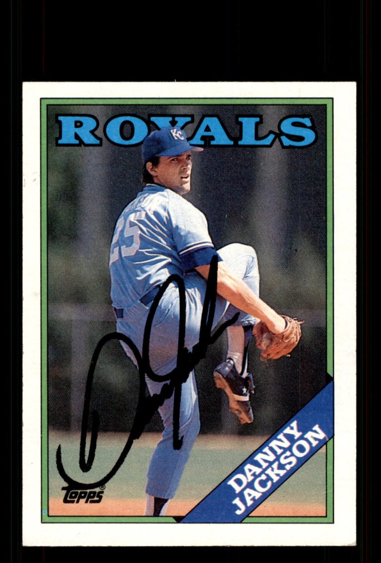 Signed Baseball Card Auto Danny Jackson 1988 Topps #324 Kansas City Royals