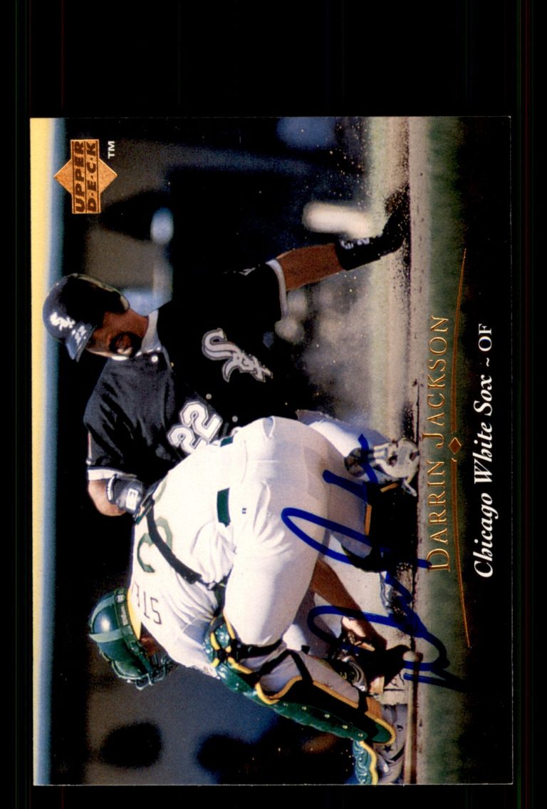 Signed Baseball Card Auto Darrin Jackson 1995 Upper Deck #203 Chicago White Sox