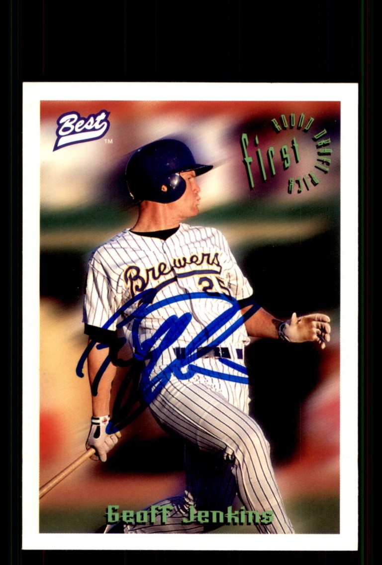 Signed Baseball Card Auto Geoff Jenkins 1995 Best #114 Helena Brewers