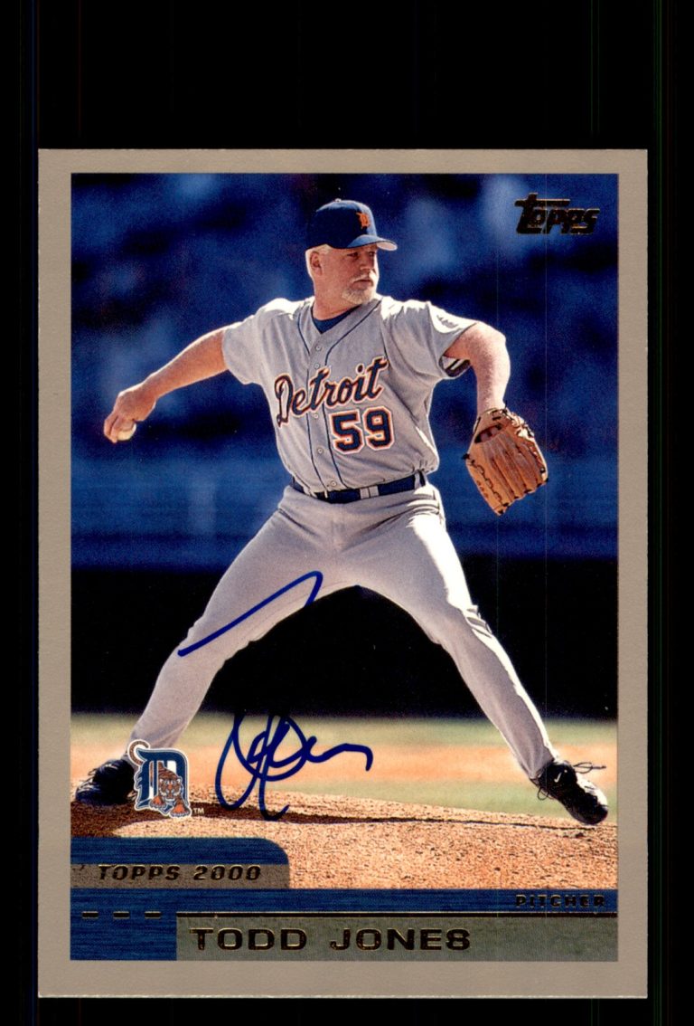 Signed Baseball Card Auto Todd Jones 2000 Topps #117 Detroit Tigers