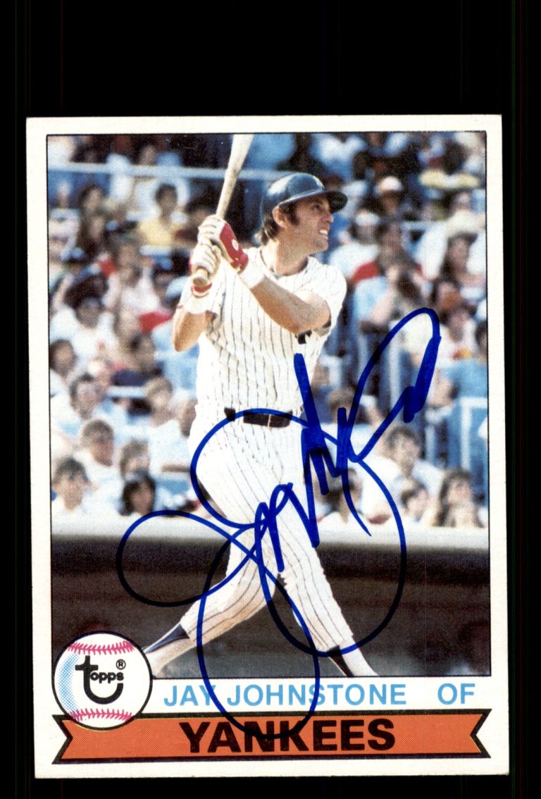 Signed Baseball Card Auto Jay Johnstone 1979 Topps #558 New York Yankees