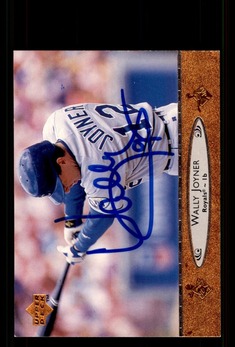 Signed Baseball Card Auto Wally Joyner 1996 Upper Deck #88 Kansas City Royals