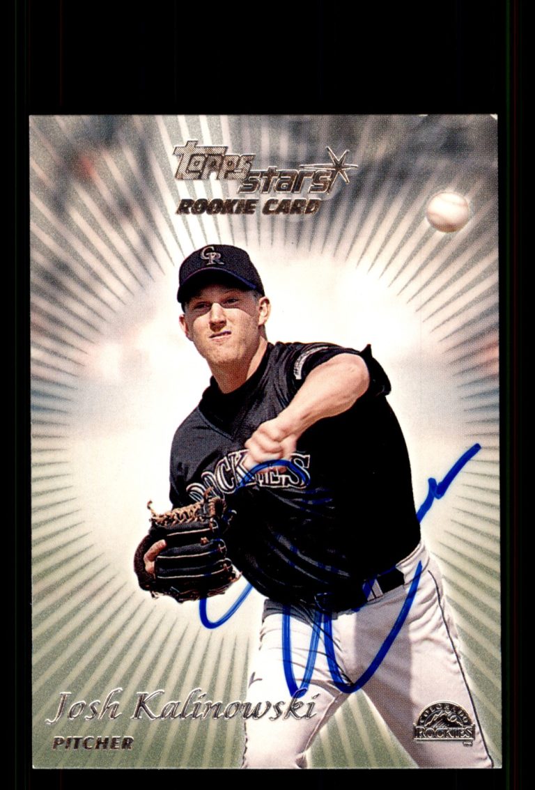 Signed Baseball Card Auto Josh Kalinowski 2000 Topps Stars #147 Colorado Rockies