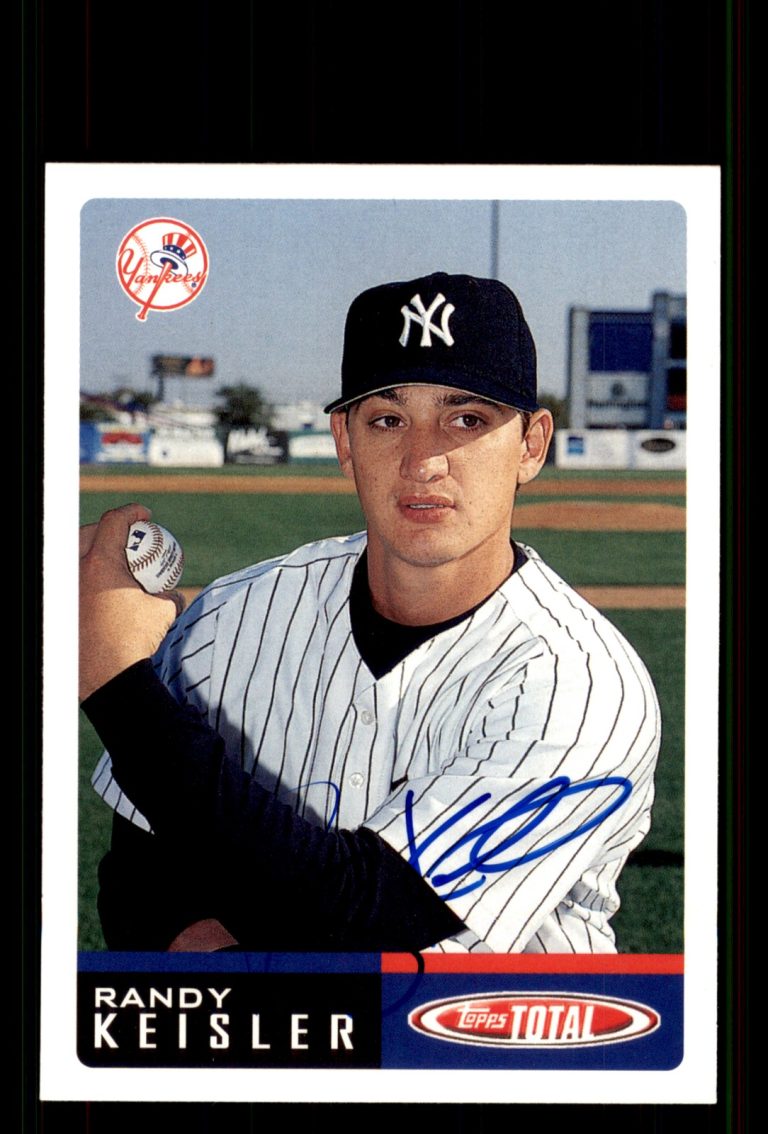 Signed Baseball Card Auto Randy Keisler 2002 Topps Total #144 New York Yankees